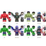 (8 tk superkangelast - B) 24 TK Superkangelane Kapten Ameerika Hulk FALCON Minifiguurid Ehitusklotsid Sobivad Lego Laste M&auml;nguasjad