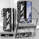 Samsung Galaxy Z Fold 8 Ultra / 7 6 5 4 3 jaoks Kattega PC Kahe Hinge Kaitsealus Pliiatsipesa &Uuml;mbris Karastatud Klaasist Puutepliiatsiga Opp Bag&For Samsung Galaxy Z Fold4 5G 7.6" must