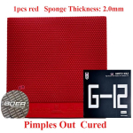 L&uuml;hikesed Nupud Lauatennise Kumm SUPER KAISER G-12 Vulkaniseeritud OX/2,0 mm K&auml;sn Vastupidav Ping Pongi Kumm Kiirr&uuml;nnakuks Allak&auml;iv red Sponge 2.0mm