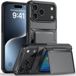 Tugevast materjalist rahakott kaardipesa ja telefoni&uuml;mbris iPhone 17 Air 16 Pro Max 15 14 Plus 13 12 11 Pro jaoks, kaitsekate peidetud hoidikuga iPhone 14 Pro hall v&auml;rv