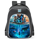 Avatar3 seeria &uuml;mberkaudne seljakott helkurribaga koolikott Reflective black - medium
