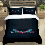 3 tk D-Devil May Cry M&auml;nguvoodipesu Komplekt Tekikott Padjap&uuml;&uuml;r Lastele T&auml;iskasvanute Magamistoa Kaunistus &Uuml;he-/Kahekohaline/Kuninganna Suur Suurus Kingitus 135cmx200cm white