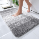 Homaxy Vannitoavaipade Matid Eriti Pehmed Imavad Mikrofiibrist Vannimatid Libisemiskindlad Pl&uuml;&uuml;sist Kohevad Masinpestav Vaip Vannitoa P&otilde;randavaibad 41X61cm