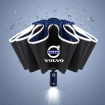 LED-vihmavari T&auml;isautomaatne Kaheotstarbeline Kokkupandav Automaatne Vihmavari Volvo RDESIGN S60 S90 XC40 XC60 XC90 AWD Autotarvikule white