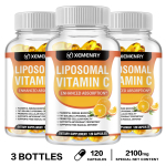 Xemenry Liposoomne C-vitamiin 2100 mg koos 1500 mg C-vitamiini + 600 mg liposoomse kompleksiga, 120 taimetoitlast kapslit &mdash; Antioks&uuml;dantne tugi ja igap&auml;evane heaolu 120*3