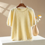 Kohev Puhvk&auml;istega Ka&scaron;miir &Uuml;mmarguse Kaelusega Kampsun - Naiste S&uuml;gis/Talv Kudumid One Size beige
