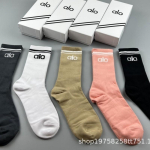 Alo Sokid Jooga Pilates Jooksmine Triibulised Spordisokid 5 Paari Pakk 5 pairs mixed color set 03 original box