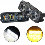 2 tk Super Bright 3-LED alumiiniumsulamist auto p&auml;evas&otilde;idutuli DC 12V udutuli