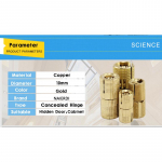 NAIERDI 4TK 8mm vasest t&uuml;nni hinged silindriline peidetud kapp varjatud n&auml;htamatud messingist hinged 10MM