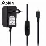 Aokin Raspberry Pi toiteallika mikro-USB vahelduvvooluadapteri jaoks koos toite sisse/v&auml;lja l&uuml;liti l&uuml;liti pistikuga US Plug