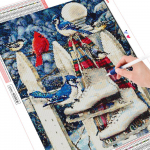 5D teemantmaaling lind teemanttikandid t&auml;iskomplekt mosaiik teemant &uuml;mmargune rhinestones pildid 20X30CM