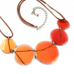 Les Tr&eacute;sors De Lily [D8204] - Collier Cr&eacute;ateur 'Bambou' Rose Heleroosa