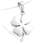 Les Tr&eacute;sors De Lily [F6301] &ndash; h&otilde;bedane ripats '4-leaf clover' h&otilde;bedane (roodiumiga kaetud) &ndash; 17x19 mm h&otilde;be