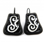 NOA [J4175] - Dormeuses Cr&eacute;ateur 'Arabesques' noir blanc must