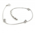 Altesse [L0080] - Bracelet Argent 'Papillon' blanc valge