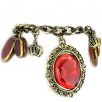 Les Tr&eacute;sors De Lily [L0599] - Bracelet Cr&eacute;ateur 'Divine Cam&eacute;e' rouge punane