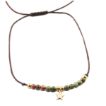 Les Tr&eacute;sors De Lily [R0143] &ndash; kuldroheline 'Une Etoile est N&eacute;e' terasest k&auml;ev&otilde;ru &ndash; 7 mm t&auml;ht roheline