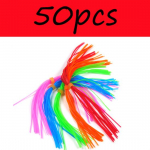 50 tk Punane Oranž Roheline Roosa Bule Silikoonseelikud Spinnerbait Buzzbait Kummist Jig Landid Kalmaari seelikud K&auml;rbsep&uuml;&uuml;gi materjal punane