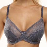 Lilleline pitsist Bralette Ultrathin Deep V rinnahoidja voodrita Push Up rinnahoidja naiste intiimsetele r&otilde;ivastele 100D hall