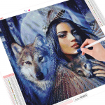 Teemantmaal 5D Hundi Teemanttikandid Ristpistes Loomamosaiik Kodukaunistus 30x30CM