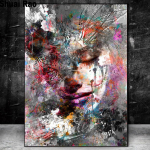 Abstraktne t&uuml;druk, 5d diy teemantmaal mosaiik teemanttikandid grafiti kunst 20X30CM