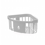 Kolmnurkne du&scaron;ikabiini riiul Vannitoa nurgavanni panipaik-hoidikuga koristusriiul