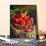 Numbrite j&auml;rgi maalimine K&auml;sitsi maalitud dekompressioon Kodukaunistus L&otilde;uendimaal DIY Digitaalne &otilde;limaal 40x50cm no frame