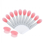 10 tk silikoonist huuleharja komplekt huulepulga huulel&auml;ike aplikaatori pintslid Mini huulehoolduse meigipintslid must