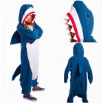 Shark pidžaama Winter Warn Animal Cosplay polaarfliisist kigurumi Onesie pidžaama meestele ja naistele s&uuml;gisene M