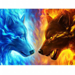 Uus 5D DIY Teemantmaal Loomahunt 3D Teemantmaal Mosaiik Rhinestone Teemantmaal Tikand Kodukaunistuse kingitus Full Round 20x30CM