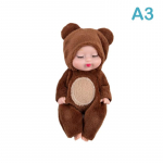 Armas loom beebinukk 3,5-tolline hirve/mesilase/karu une beebi simuleeritud taass&uuml;ndinud nukum&auml;nguasi tumepruun v&auml;rv