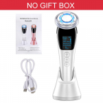 EMS Micro Current Face Lifting n&auml;omasseerija Sonic Vibration Face Massager kortsude eemaldaja Hot Cool Beauty Device NO GIFT BOX valge