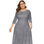 pluss suurus Xl-6xl Uus mood populaarne &otilde;htukleit keskmise pikkusega &otilde;&otilde;nsa pitsiga naiste kleidid punased valged mustad sinised rohelised riided 6XL hall