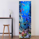 Mustriga k&uuml;lmiku kleebis Kunst Scenery T&uuml;drukud K&uuml;lmkapi ukse &uuml;mbris K&ouml;&ouml;k Tapeeditarvikud Moodsad kohandatud suurusega seinakleebised 60x180cm(1 pcs)