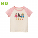 Uus Laste l&uuml;hikeste varrukatega T-s&auml;rk Beebi multifilmi karu riided 100cm