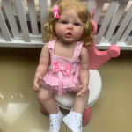 3D Skin Soft Touch t&auml;issilikoonist keha 55 CM Reborn Baby Doll T&uuml;drukule s&uuml;nnip&auml;evaks kingituseks vannim&auml;nguasi