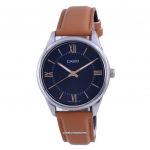 Casio Blue numbrilauaga roostevabast terasest analoogkvartsist MTP-V005L-2B5 MTPV005L-2 meeste k&auml;ekell sinine