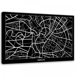 Feeby l&otilde;uenditr&uuml;kk, Berliini linnaplaan 60x40 valge/must