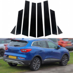 8 tk l&auml;ikiv must aknasamba postid trimmi kate ukse dekoratiivpaneeli kleebis Sobib Renault Kadjar 2015 2016 2017 2018