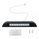 Haagissuvila jahi siselae valgustiriba 6000K haagissuvilate siseruumide seinavalgustitele, LED markiisi kohtvalgusti 12 V must