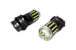 2 tk LED pirn 3156, P27W 12-24V CANBUS 1800lm valge objektiiviga