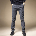 Kevadised ja s&uuml;gisesed meeste p&uuml;ksid Korea versioon Meeste Slim Fit vabaaja p&uuml;ksid Meeste mitmek&uuml;lgsed elastsed trendid meeste p&uuml;ksid 28 must