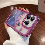 Snow Mountain Sunset Clear Purple telefoni&uuml;mbris iPhone'ile 14 13 11 12 Pro Max Xr Xs Max 13pro p&otilde;rutuskindel p&otilde;rkeraua k&otilde;va arvuti &uuml;mbris For iPhone 13Pro