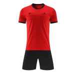 T&auml;iskasvanud meeste professionaalse kohtuniku jalgpalli kampsun, jalgpallivormi l&uuml;hikeste varrukatega mat&scaron;i kohtunikus&auml;rk, kolm taskut, uus saabumine M (170-175cm) punane