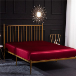 Satiinist siidist voodilina Kvaliteetne &uuml;hev&auml;rviline madratsi kate Elastne riba voodilina voodilina Queen King Size voodikatte kate US-T/UK-S:99x190x35cm