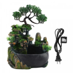 Zen Meditation Waterfall Miniatures Waterfall Desktop Purskkaev v&auml;rvi muutva LED-valgustusega kodu US plug