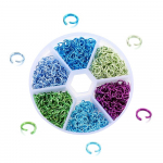 1 komplekt v&auml;rviline avatud &uuml;he aasaga s&otilde;rmus l&otilde;hestatud h&uuml;pper&otilde;ngad kaelakee k&auml;ev&otilde;ru k&otilde;rvar&otilde;nga &uuml;hendus meisterdamise ehete valmistamise tarvikute jaoks