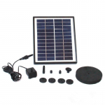 P&auml;ikeseenergia purskkaev 5 W maastik P&auml;ikeseenergia ujuv purskkaev &Otilde;ues lindude suplemine Maastiku voolav purskkaevupump must