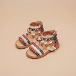 T&uuml;drukute etnilise stiiliga sandaalid Suvised printsessikingad Tutt pehme p&otilde;hjaga rannakingad 23 must