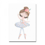 BalletPrintsess Lastetoa seinakunst L&otilde;uendimaal P&otilde;hjamaade plakat &Uuml;kssarviku Luigetr&uuml;kk Seinapildid beebidele Magamistoakaunistus 21x30cm No Frame